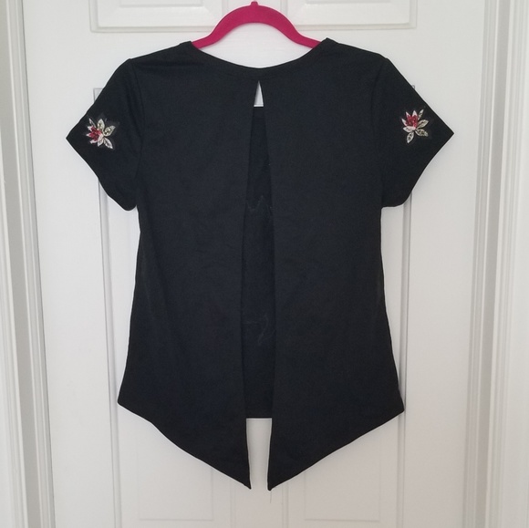 Nylon Apparel Open Back Short Sleeve Tee - Picture 4 of 5